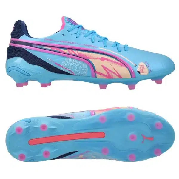 Scarpino Puma King Ultimate Vol.up fg/ag Luminous Blue- Poiso - immagine 4